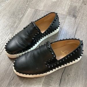 Christian Louboutin studded slip on sneakers